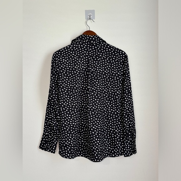 Jason Wu Polka Dot Tie Neck Blouse Size 0 black and white. - Picture 6 of 7
